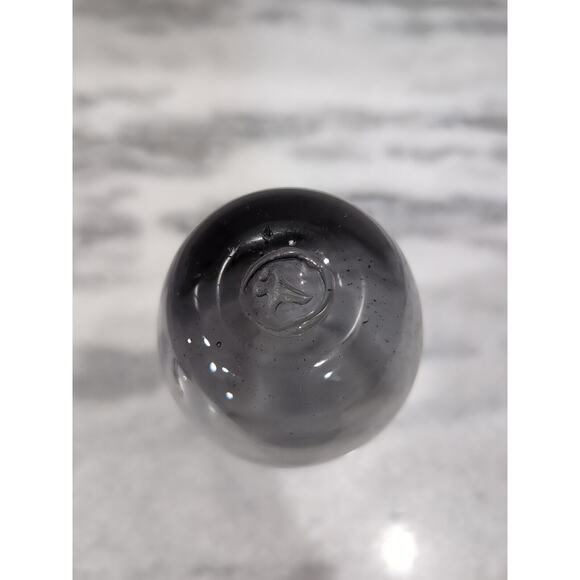 Hand Blown Purple Smoke Glass Flower Vase, Plum Floral Vase, Bulbous Body Vase - Picture 6 of 8